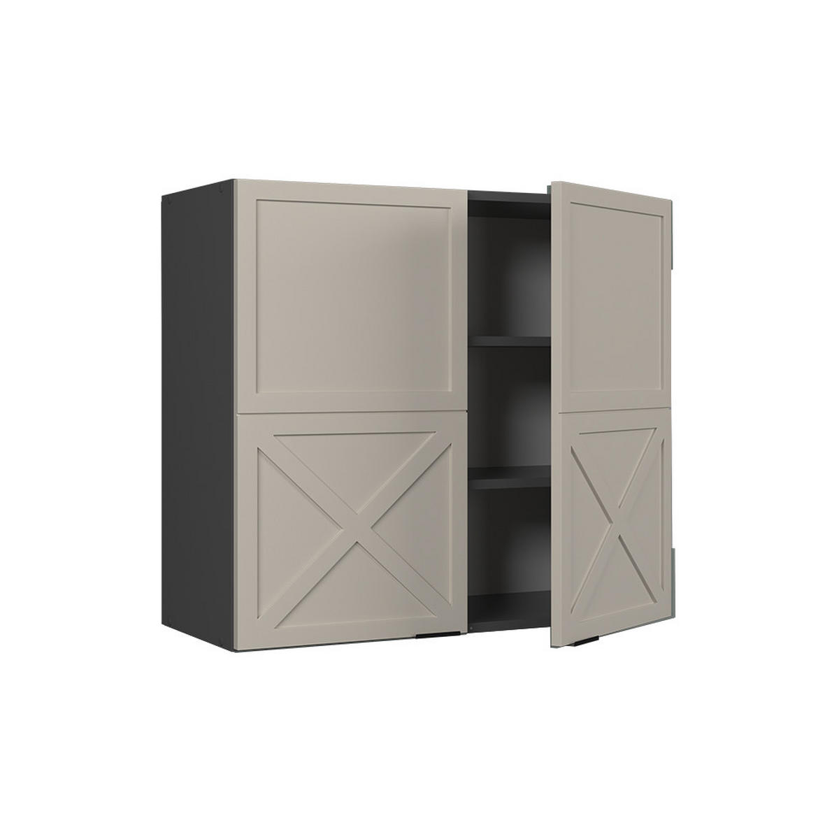 HÄNGESCHRANK Fame-Line GrauBeige 80 cm - Anthrazit/Grau, Holzwerkstoff (80/72/34.1cm) - Vicco