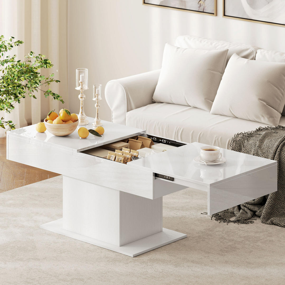 COUCHTISCH Schwarz 1 Stück - Schwarz, Kunststoff (178.5/53/49cm) - GiPP