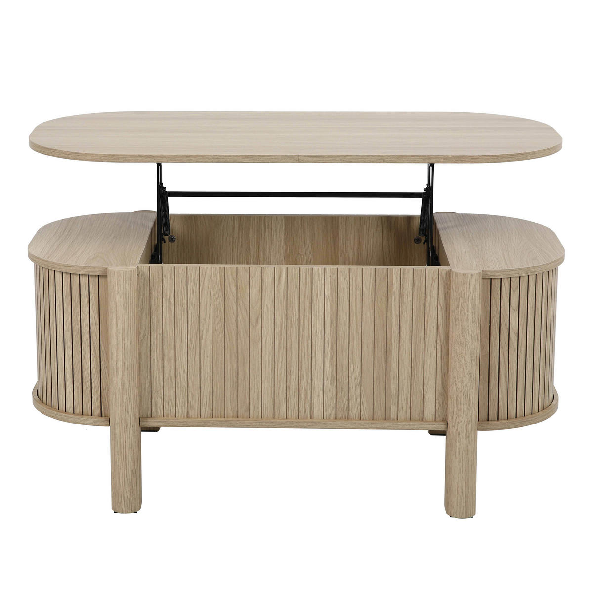 COUCHTISCH, helles Holz - Beige, Holz (48/100/45cm) - Oviala