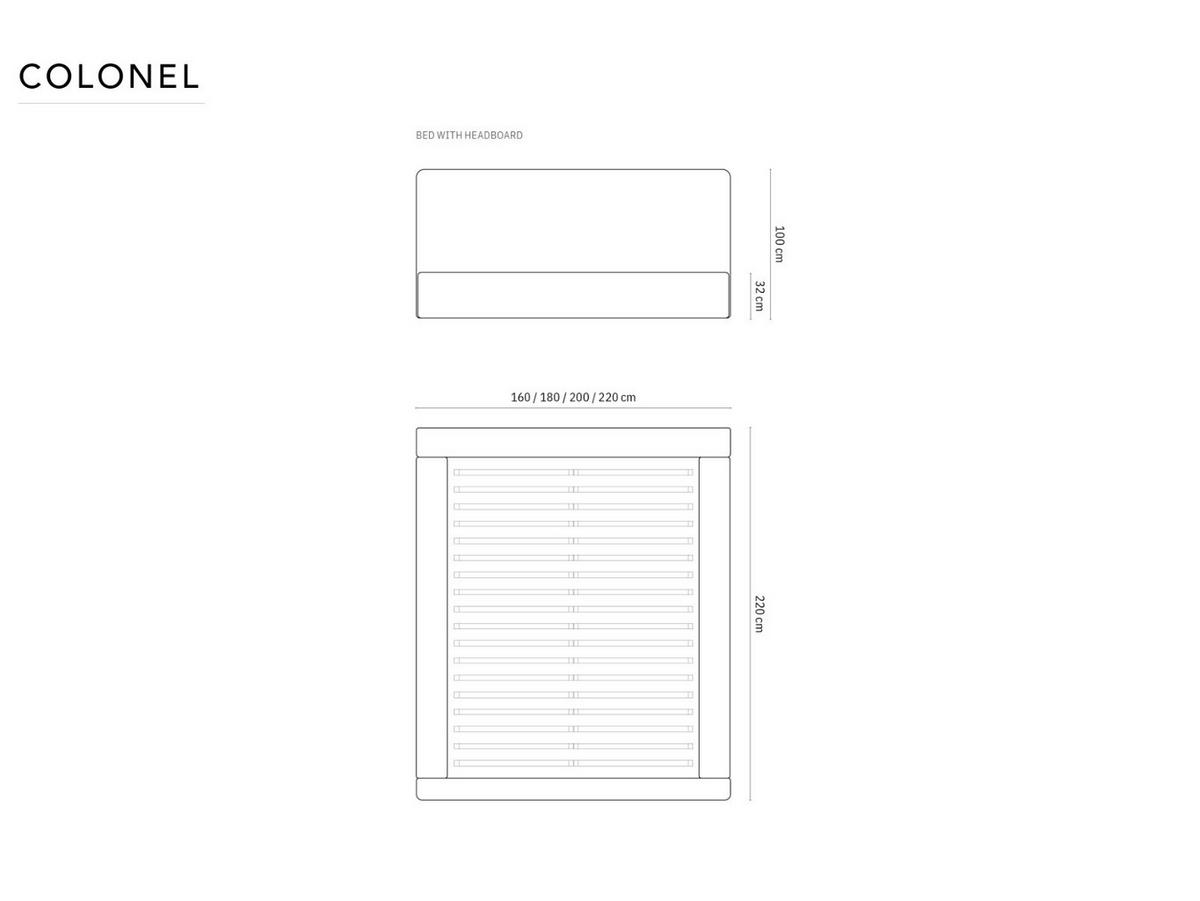 BETT mit Bettkasten und Kopfteil Colonel aus Samt hellgrau 140x200cm - Hellgrau, Textil (140/200cm) - Cosmopolitan Design
