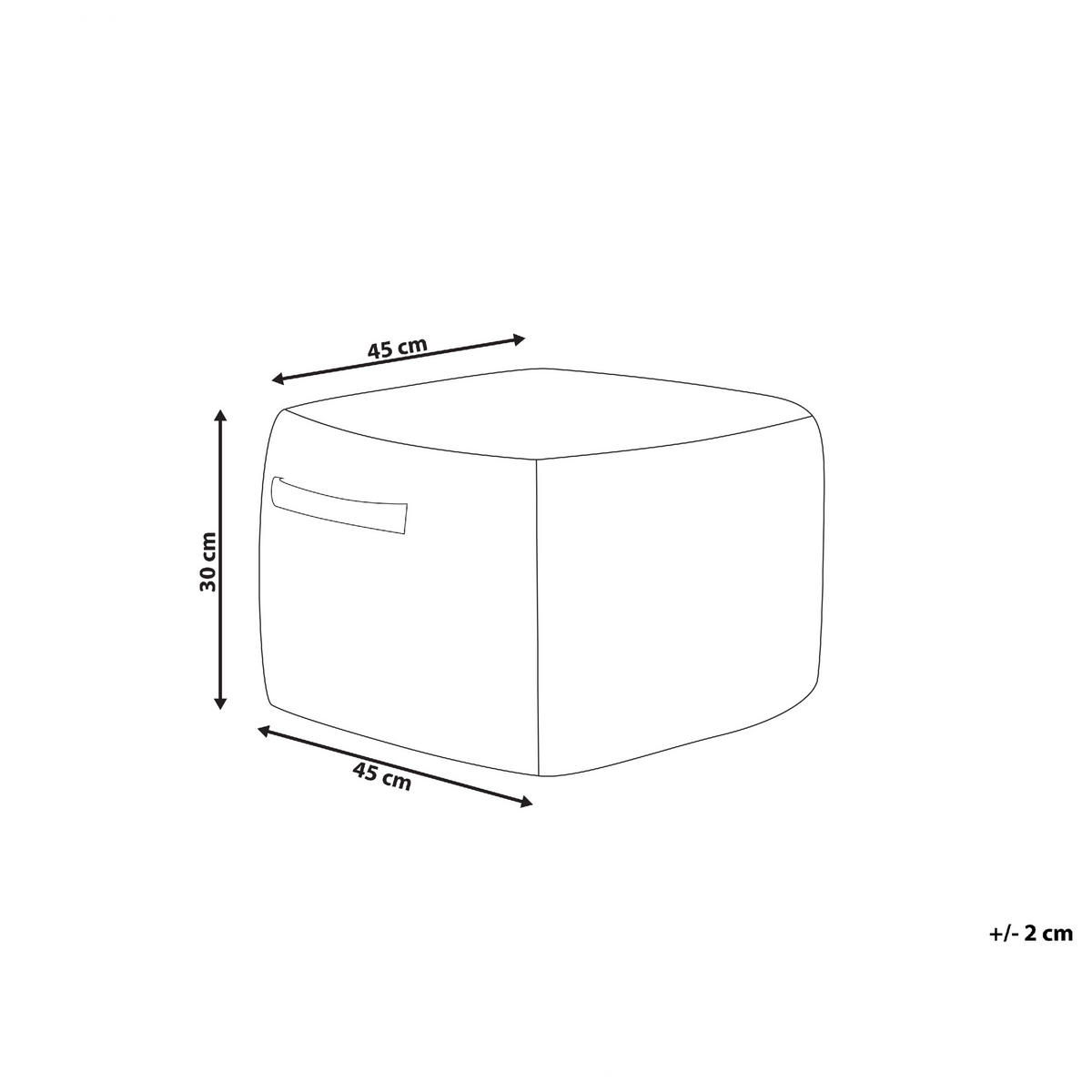 POUF Dhadar 45/45/30 cm - Grün, Naturmaterialien (45/30/45cm) - Beliani