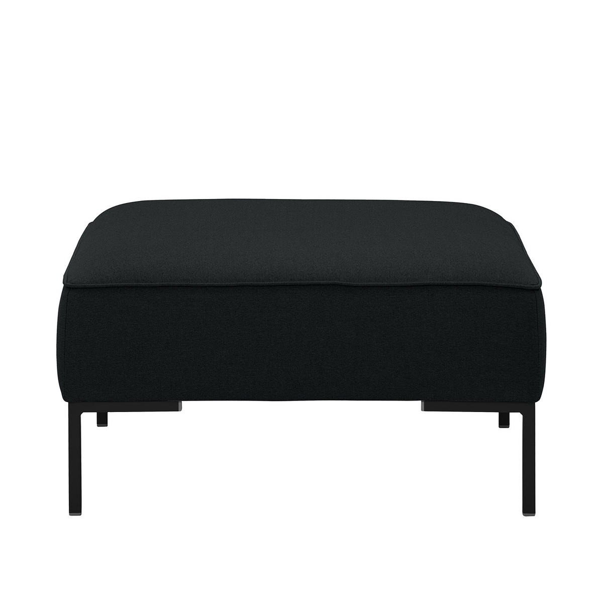 POLSTERHOCKER - Webstoff - Anthrazit/Schwarz, Textil (102/43/93cm) - home24