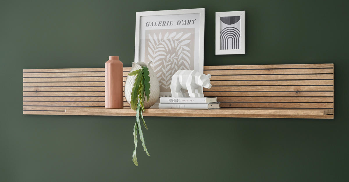 WANDBOARD naturfarben Eiche, Wandregal 150 cm - Eichefarben, Holzwerkstoff (150/22/21cm) - Furn.Design