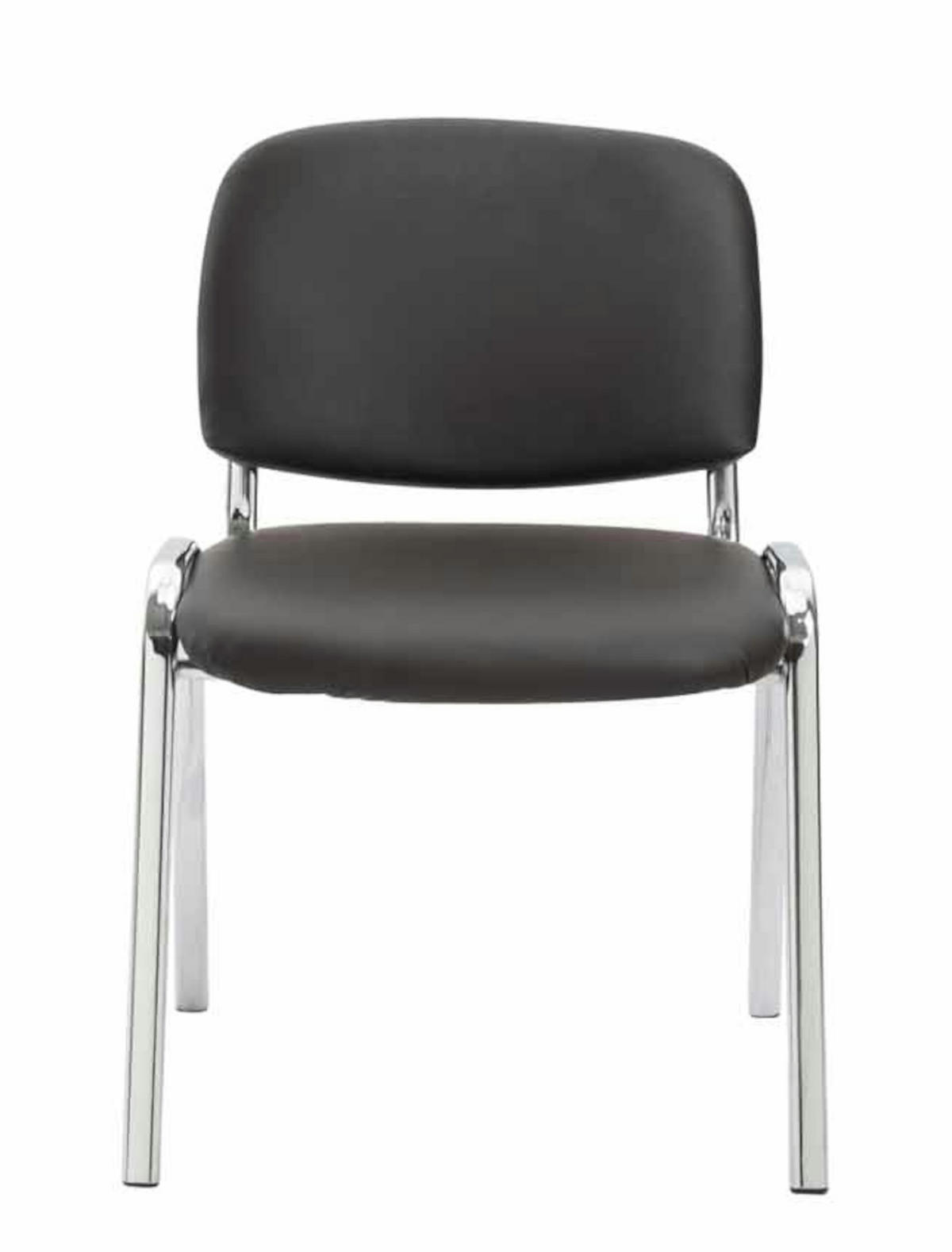 BESUCHERSTUHL 4er Set Lederlook braun - Braun, Textil/Metall (54/79/48cm) - CLP