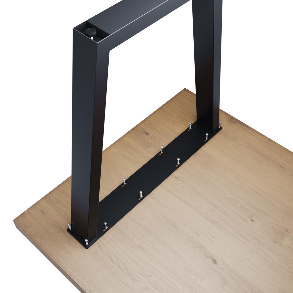 TISCHBEINE Atria Lite 2er-Set Schwarz 72cm - Schwarz, Metall (70/72/8cm) - Metalo Pro