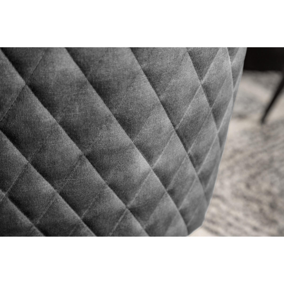 STUHL EUPHORIA Samt Dunkelgrau, Schwarz - Grau, Textil (58/82/60cm) - riess-ambiente