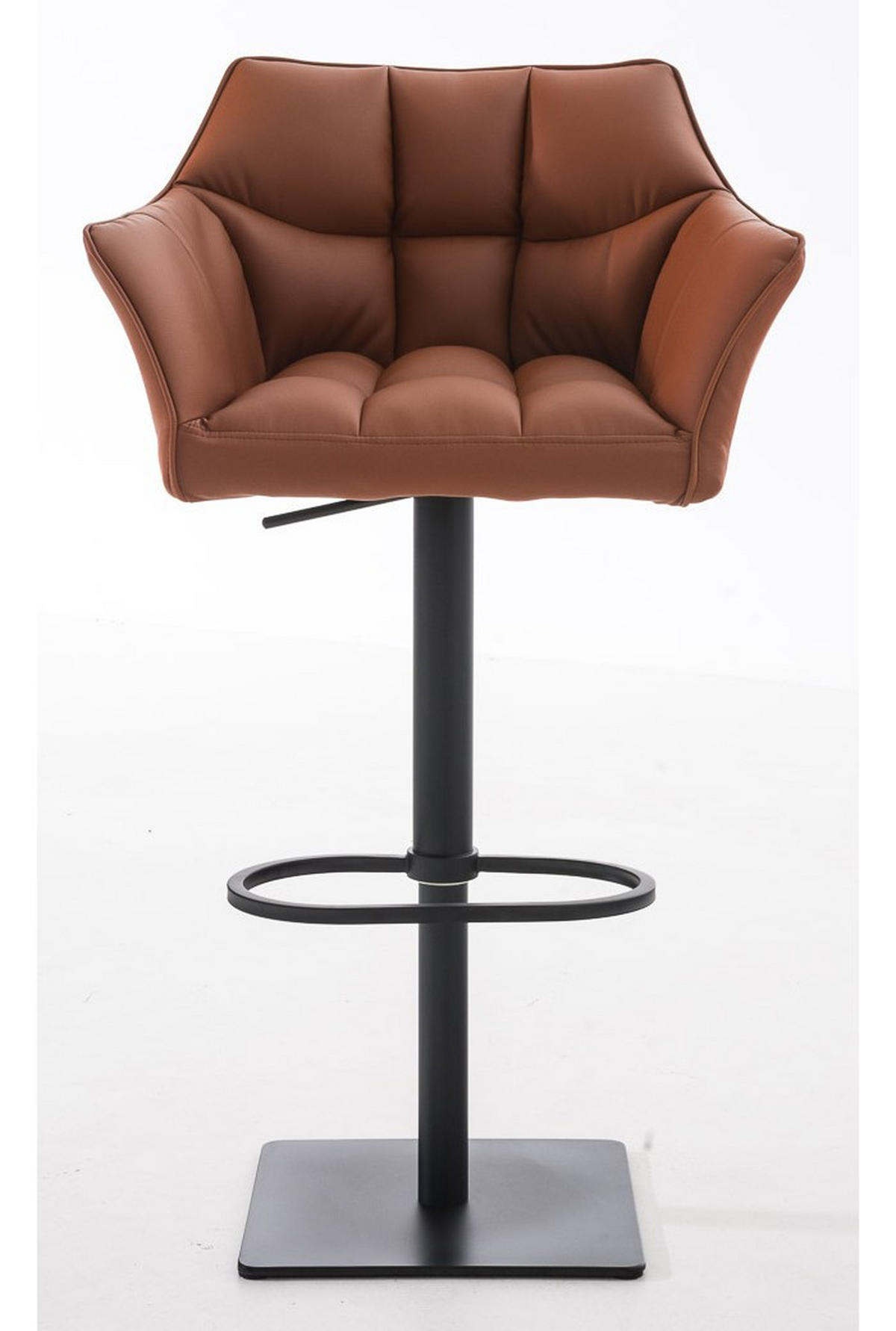 BARHOCKER Damaso 2er Set 88x64x45 cm hellbraun - Hellbraun, Leder (64/88/45cm) - furnicato