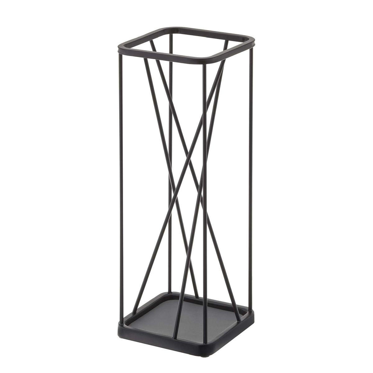 SCHIRMSTÄNDER Nine schwarz 17/45/17 cm - Schwarz, Metall (17/45/17cm) - Yamazaki