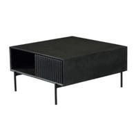 COUCHTISCH Dimora Mangoholz 80 cm / 80 cm Schwarz - Schwarz, Holz (80/80/40cm)