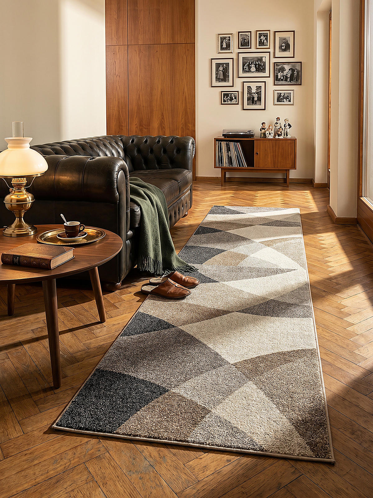 KADIMA DESIGN TEPPICH Niederflor Abstrakt THUR Polypropylen Grau 80 x 140 cm jetzt nur online ➤