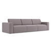 4-SITZER-SOFA Samt Stoff Violett - Lila/Flieder, Kunststoff/Textil (314/80/103cm) - Makamii