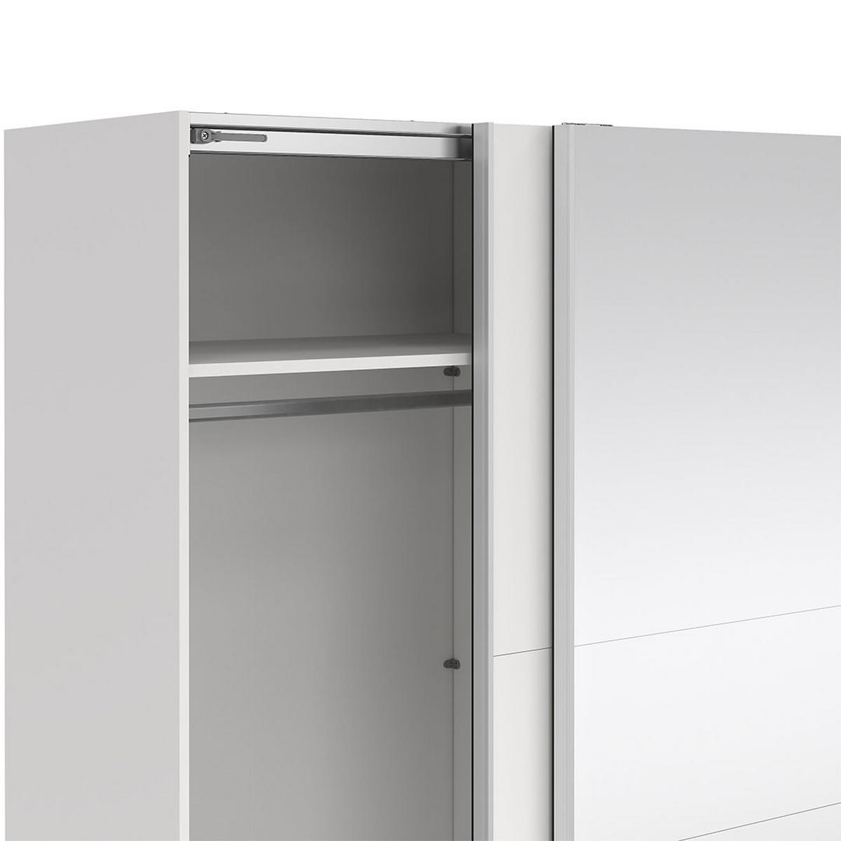 SCHIEBETÜRENSCHRANK, Como, Weiß, Holzwerkstoff, 179 x 67 x 201 cm - Weiß, Holzwerkstoff (179/201/67cm) - ebuy24