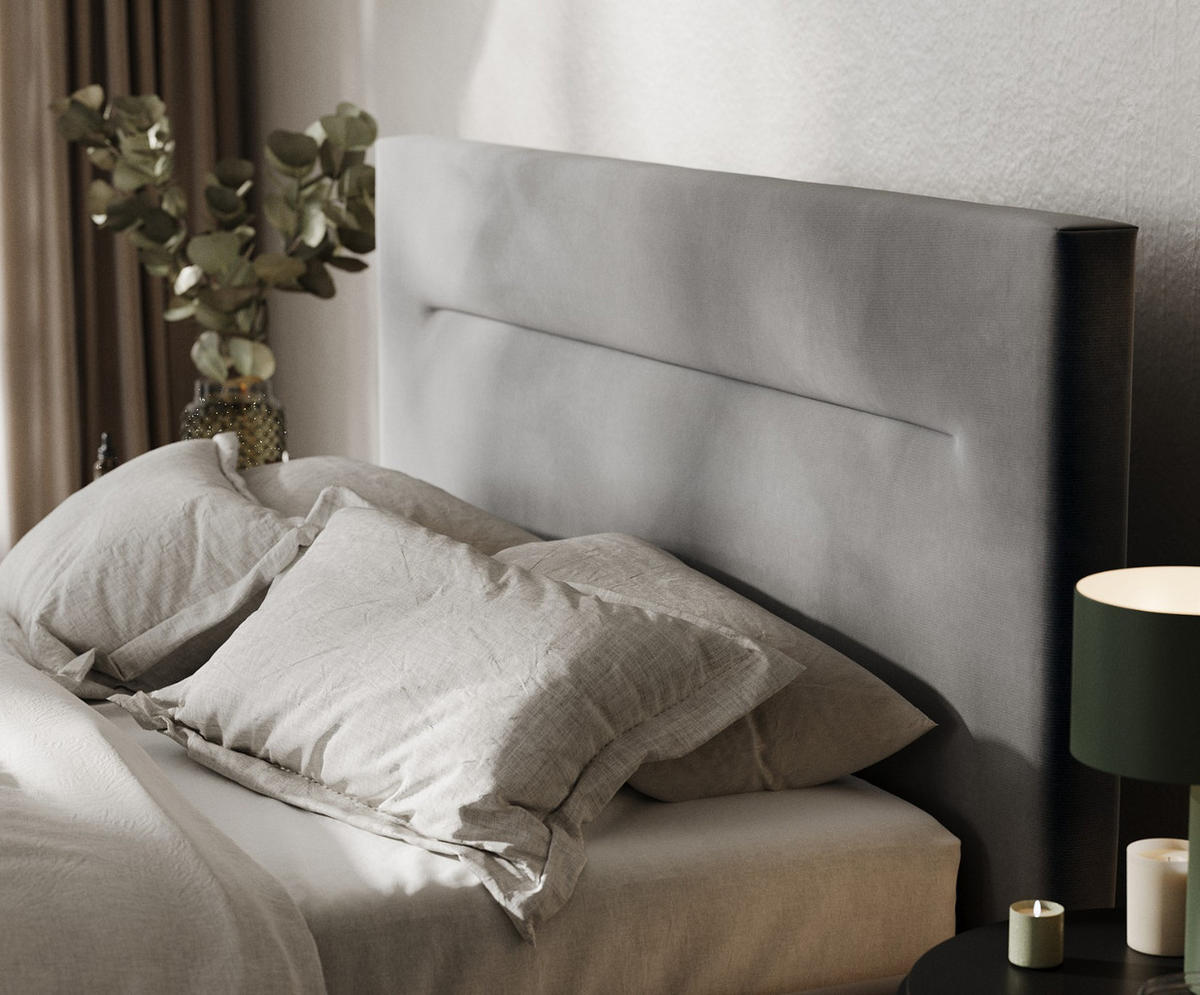 POLSTERBETT Liline 140/200 cm Anthrazit im Paros Stoff - Anthrazit/Schwarz, Holz/Holzwerkstoff (140/200cm) - AltaBeds