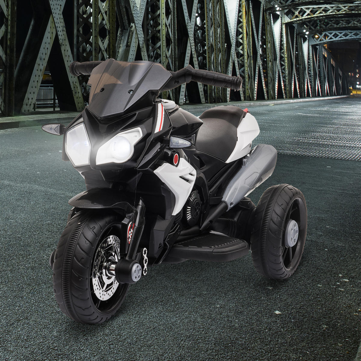 ELEKTRO-MOTORRAD DE-12984 3 Räder Schwarz/Weiß - Schwarz, Kunststoff (86/42/52cm) - ComfortXL