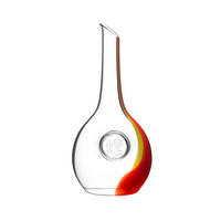 DEKANTER Chinese Zodiac Snake, Kristallglas, Rot, Gelb, 1.2 L - Multicolor, Glas (1.2L) - Riedel