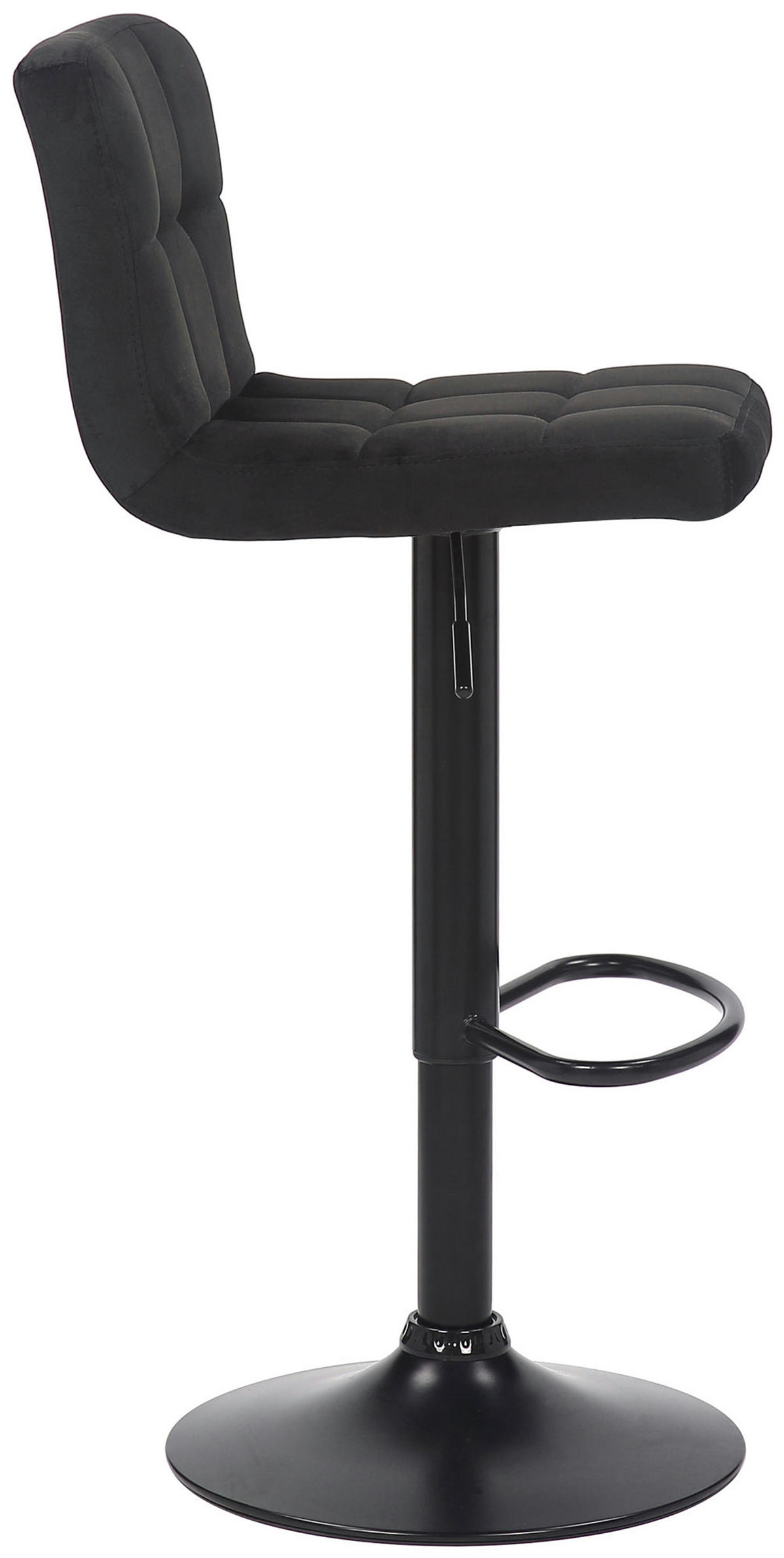 BARHOCKER 2er Set Fenai Samt schwarz - Schwarz, Textil/Metall (40/106/40cm) - TPFLiving