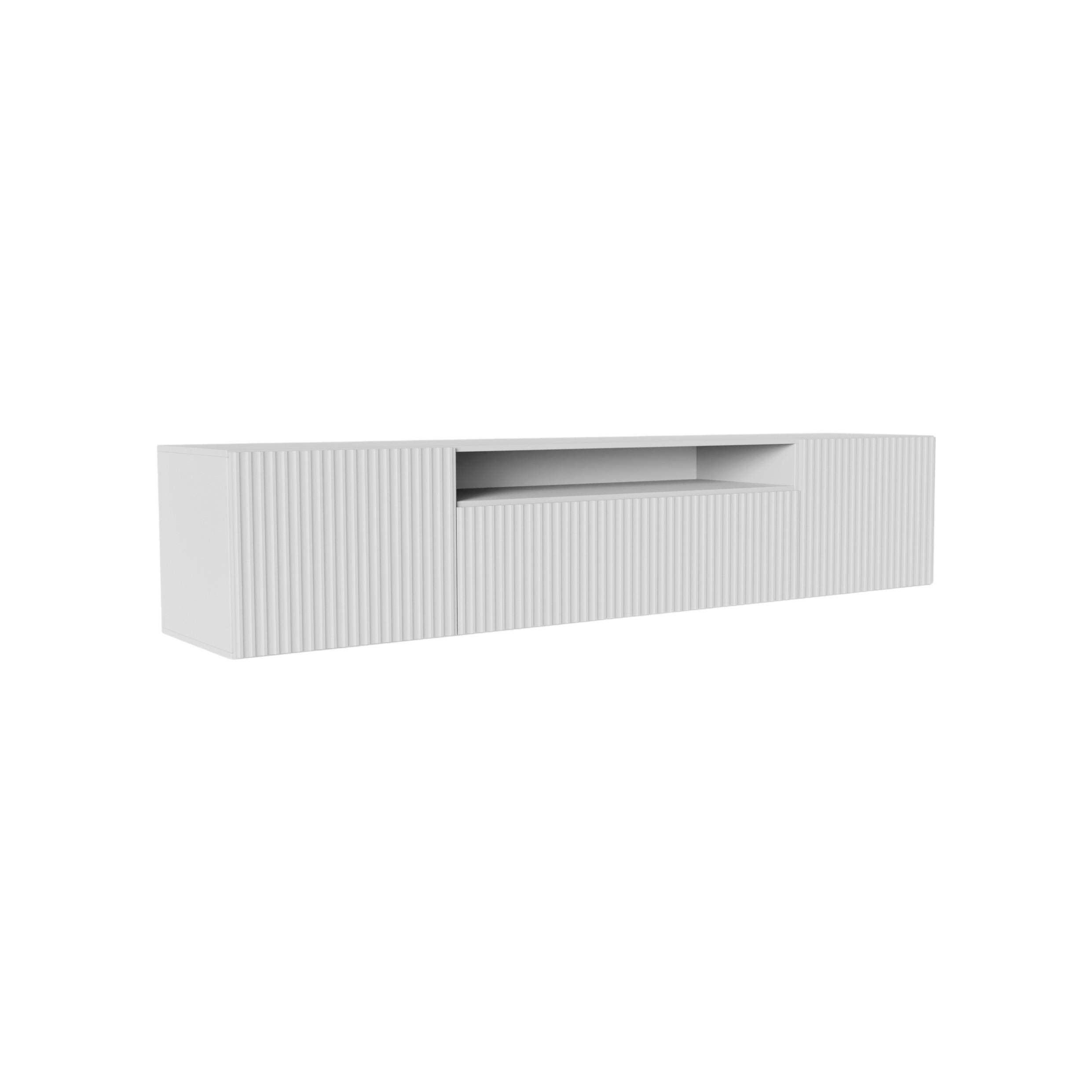 TV-SCHRANK Noe 200 cm, dreitürig, weiß - Weiß, Kunststoff (200/40/41cm) - Margaret Hadas24