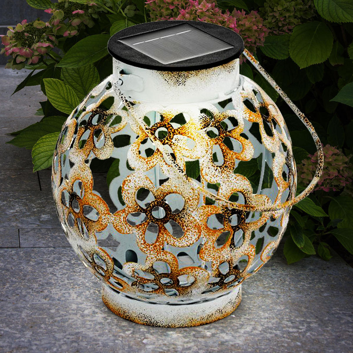 LED AUSSENLEUCHTE Weiß Gelb - Weiß, Metall (15/15/14cm)