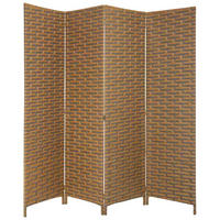 PARAVENT aus geflochtenem Papier mit 4 PANEELE, 3x180cm - Braun, Papier (200/180/3cm) - Wanderlust