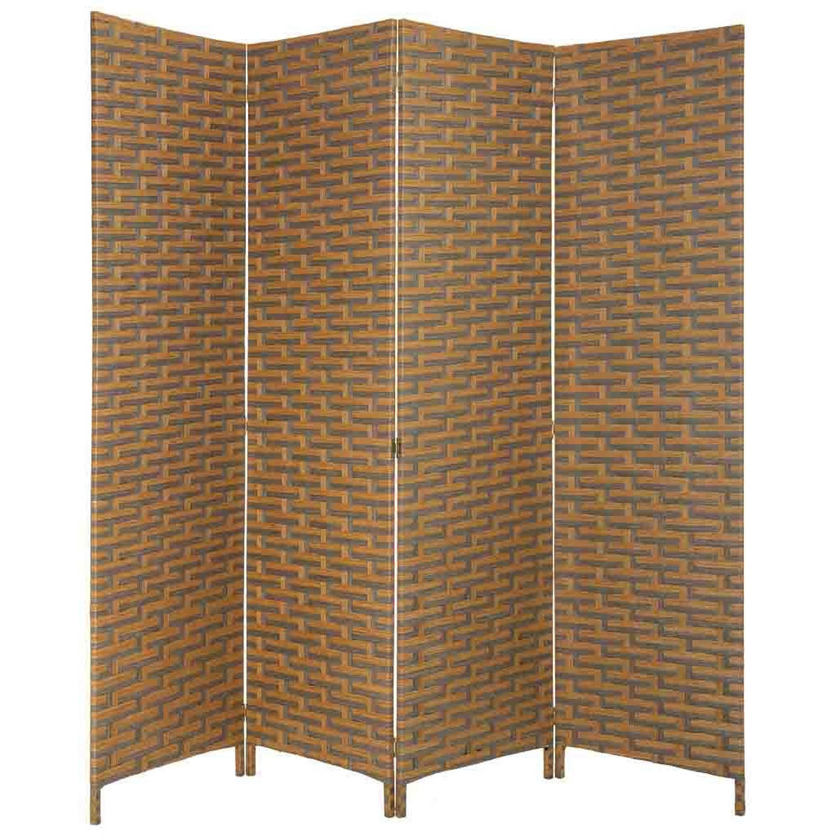 PARAVENT aus geflochtenem Papier mit 4 PANEELE, 3x180cm - Braun, Papier (200/180/3cm) - Wanderlust