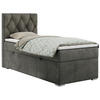 BOXBETT ALDA 90/200 Dunkelgrau Velvet - H3 - Links Seite - Dunkelgrau, Holz/Textil (90/200cm) - MKS