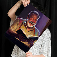 POSTER Ernest Hemingway In Voller Farbe Fotostil. A3 Rahmenlos - Klar, Papier (29.7/5/42cm) - Nacnic