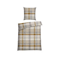 BETTWÄSCHESET Arno - Feinbiber - 2-teilig - 135x200 cm - Natur-Grau - Naturfarben, Textil (135/200cm) - SCHIESSER