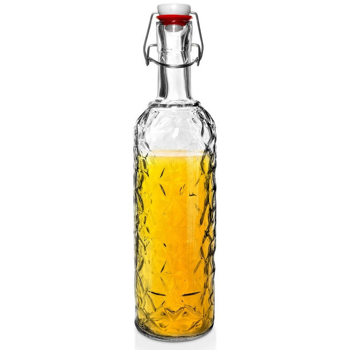 KARAFFE Bügelverschluss 1,1 l Transparent - Transparent, Glas (8.5/34/8.5cm) - Orion 