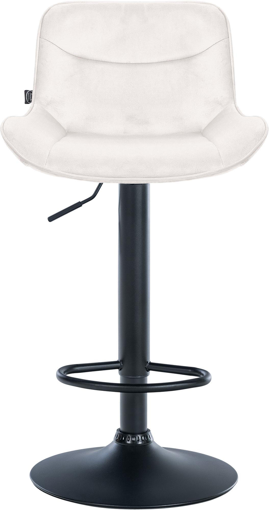 BARHOCKER Samt creme - Creme/Schwarz, Textil/Metall (49/85/51cm) - CLP