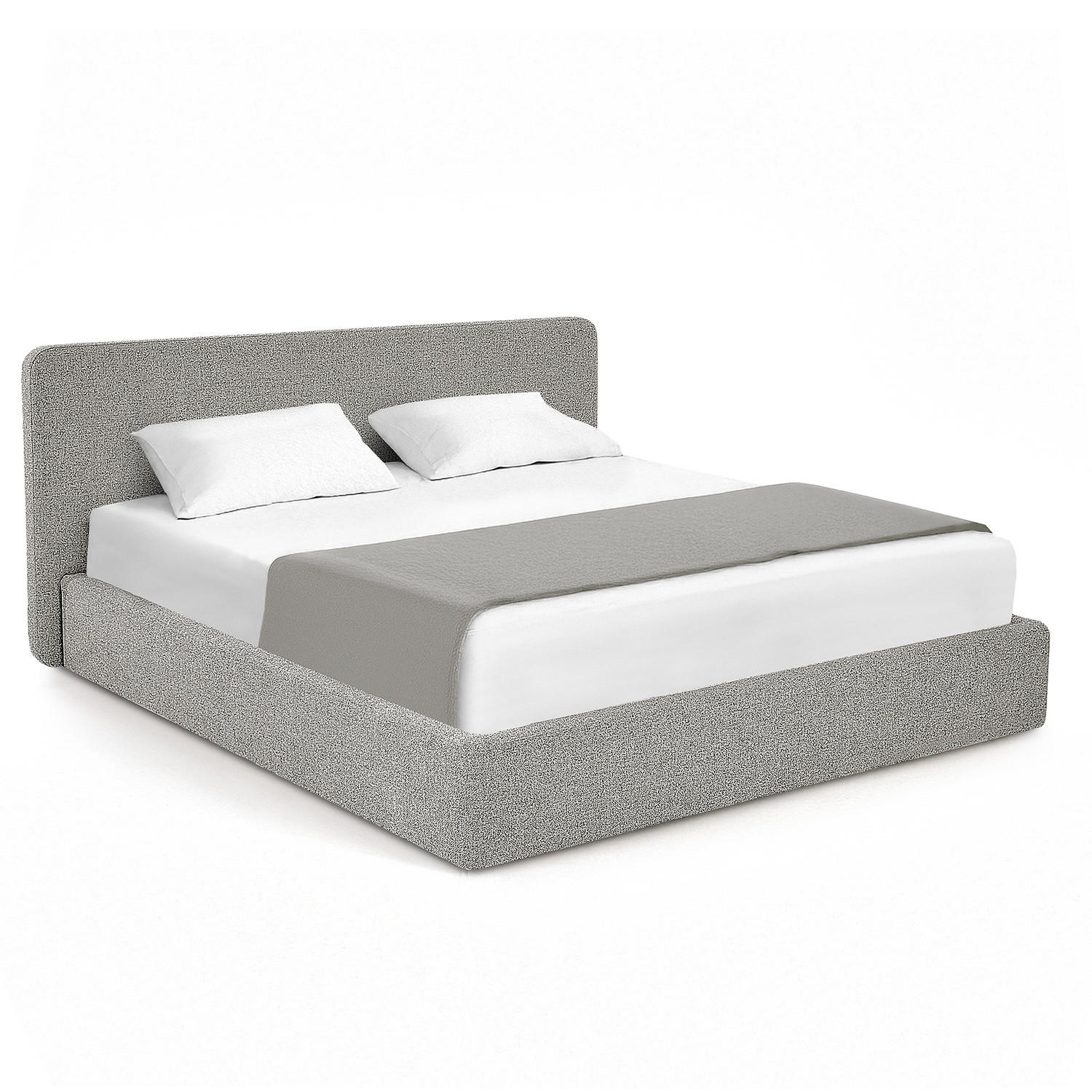POLSTERBETT - Grau, Textil (140/200cm) - home24
