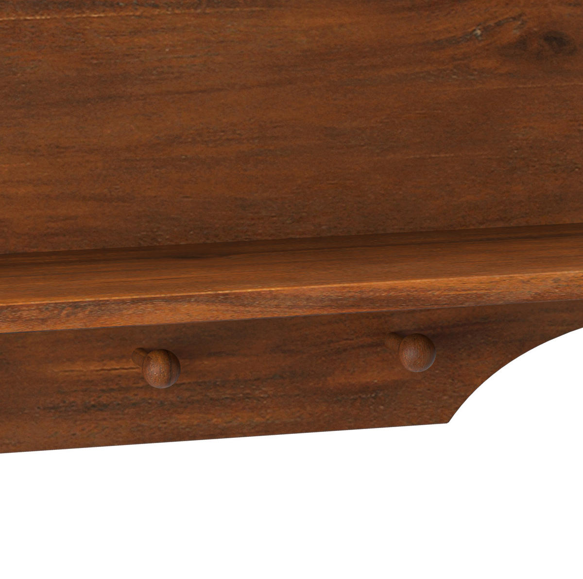 KÜCHENOBERSCHRANK 100/20/80 cm aus Massivholz und Glas mit 4 Türen und Hakenleiste Braun - Braun, Holz (100/80/20cm) - Modenvie
