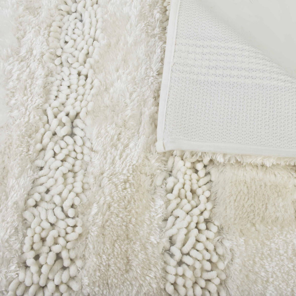 BADEMATTE Zac Weiß 60/40/2 cm Textilien - Weiß, Textil (40/60cm) - Mondex