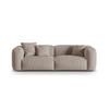 SOFA modular Martina aus strukturiertem Stoff dunkelbeige 3 Sitzplätze - Mokka, Textil (106/75/240cm) - Micadoni