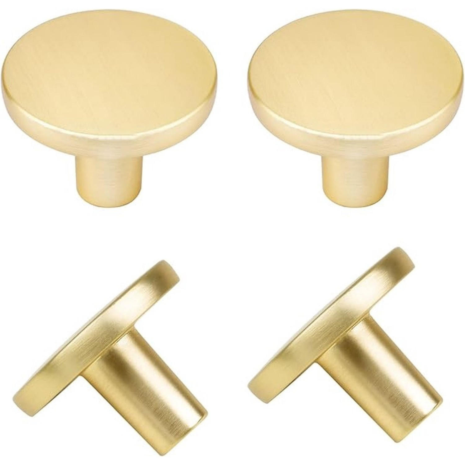 KNAUFGRIFF 4er-Set Gold Kupfer 33 x 33 x 20 mm Schrank Beschläge - Goldfarben, Metall (3.3/2/3.3cm) - MCBOSON