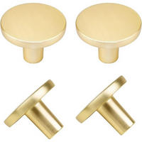 KNAUFGRIFF 4er-Set Gold Kupfer 33 x 33 x 20 mm Schrank Beschläge - Goldfarben, Metall (3.3/2/3.3cm) - MCBOSON
