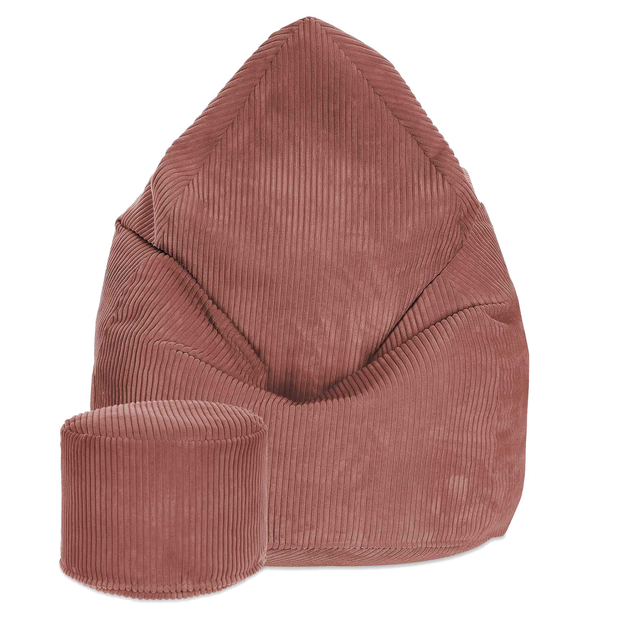 SITZSACK MIT FUßSTÜTZE Kordsamt 2-tlg Ginger Spice S - Kupferfarben, Textil (70/105/70cm) - Dreamroots