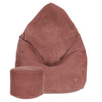 SITZSACK MIT FUßSTÜTZE Kordsamt 2-tlg Ginger Spice S - Kupferfarben, Textil (70/105/70cm) - Dreamroots