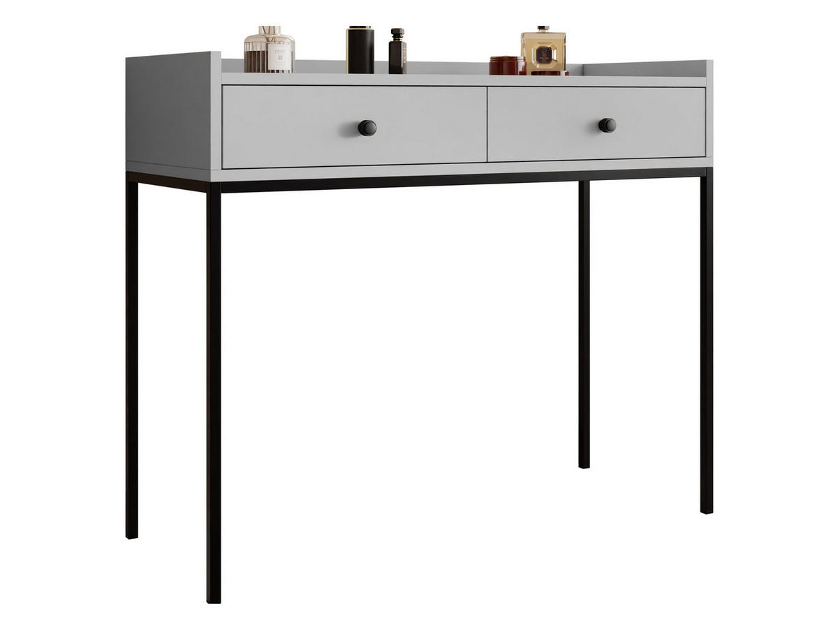 SCHMINKTISCH Tokirot 2SZ - Schwarz/Grau, Holzwerkstoff/Kunststoff (40/100/86cm) - MIRJAN24