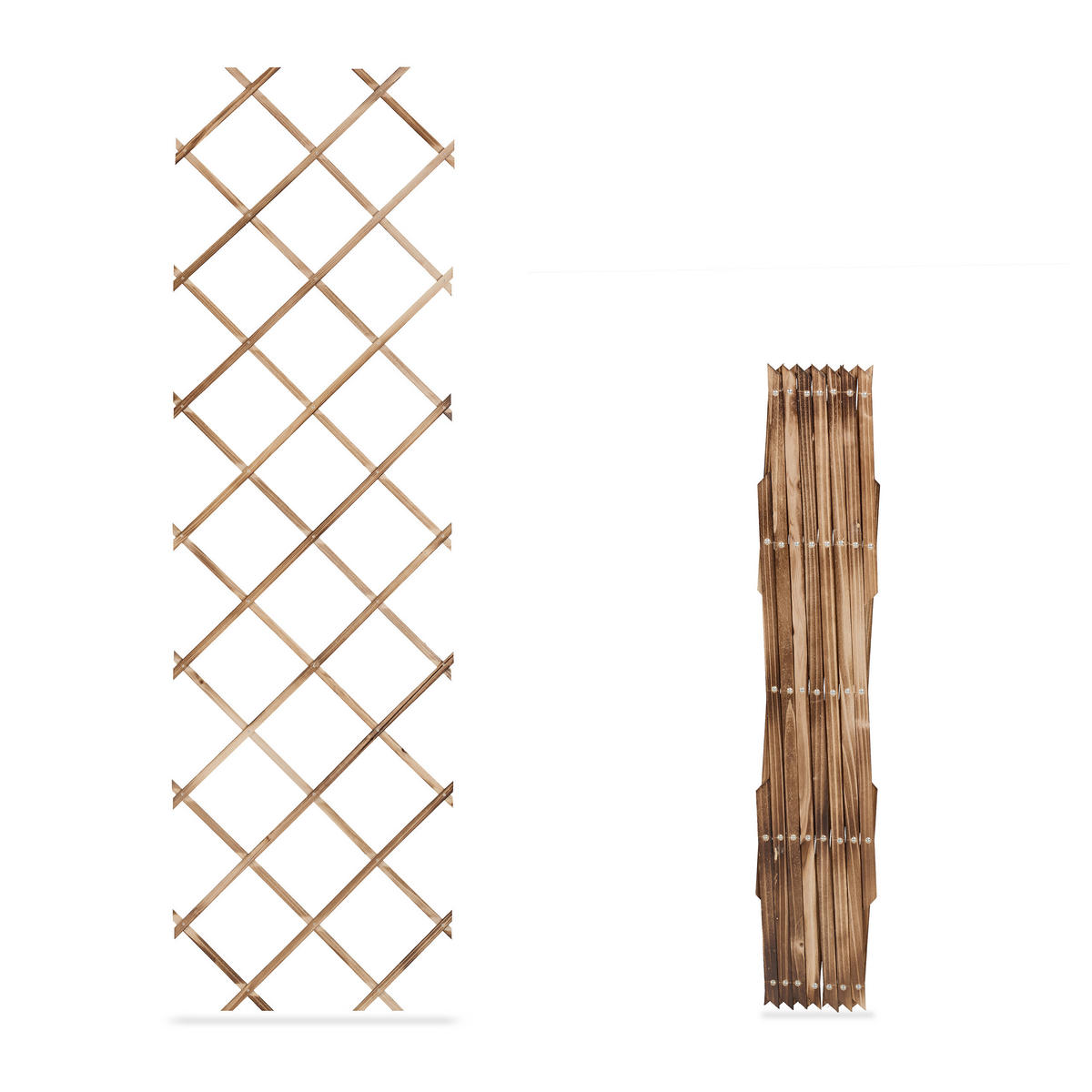 3XRANKGITTER - Multicolor, Holz (60/180/1.5cm) - Relaxdays