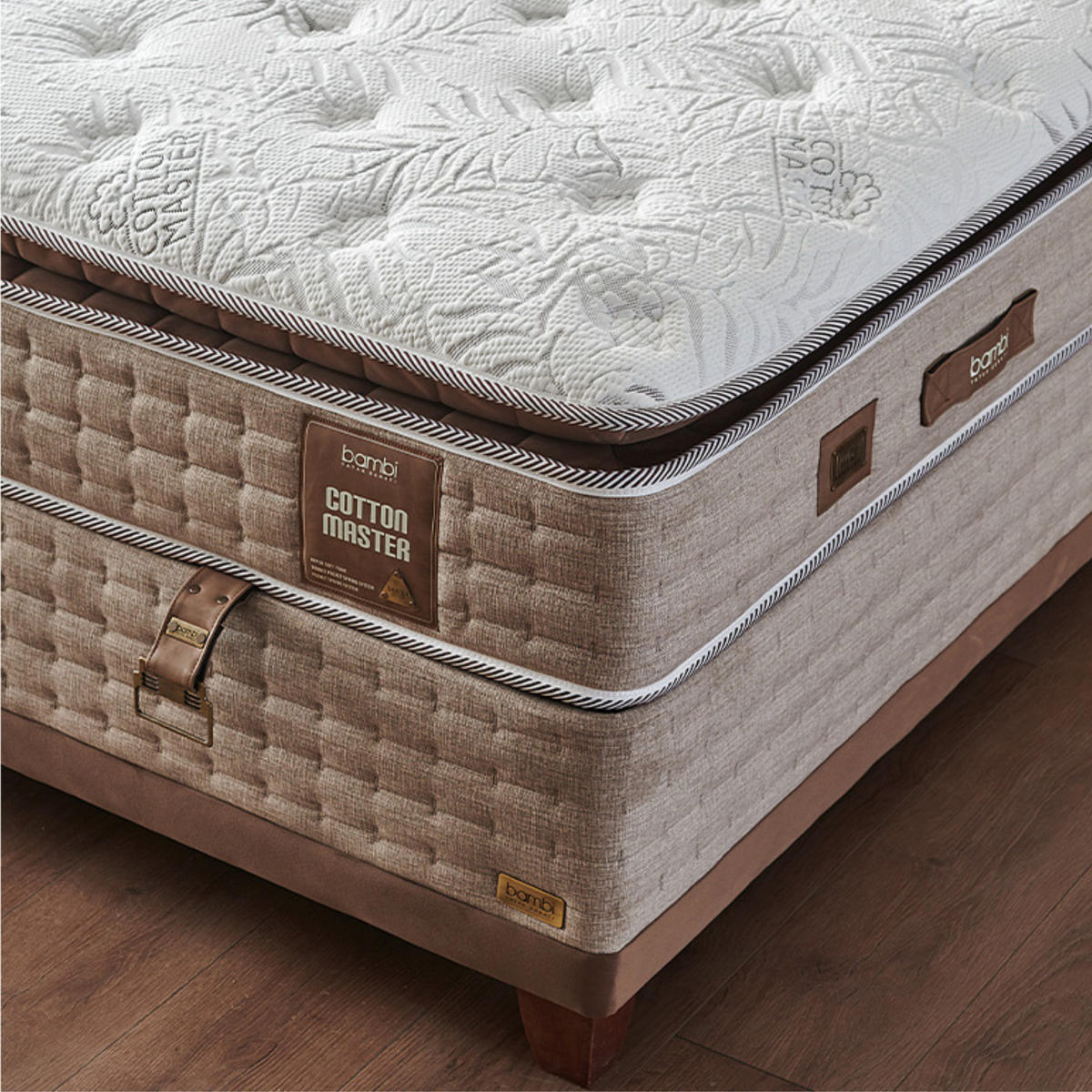 BOXBETT Cotton Master Set 180x200 - Braun, Holz/Metall (180/200cm) - Bambi