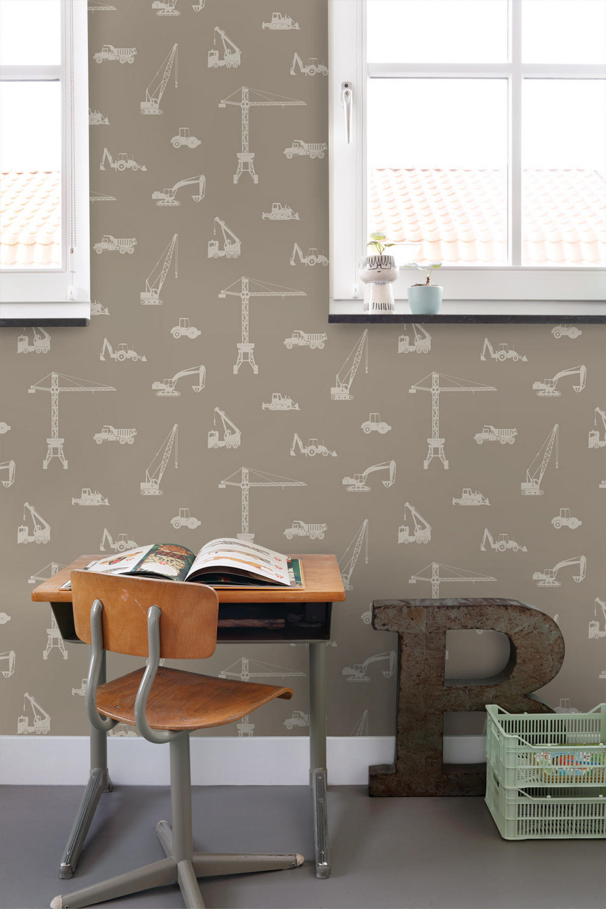 TAPETE Fahrzeuge 53 cm x 10.05 m - Beige, Papier (53/0.1cm) - ESTAhome