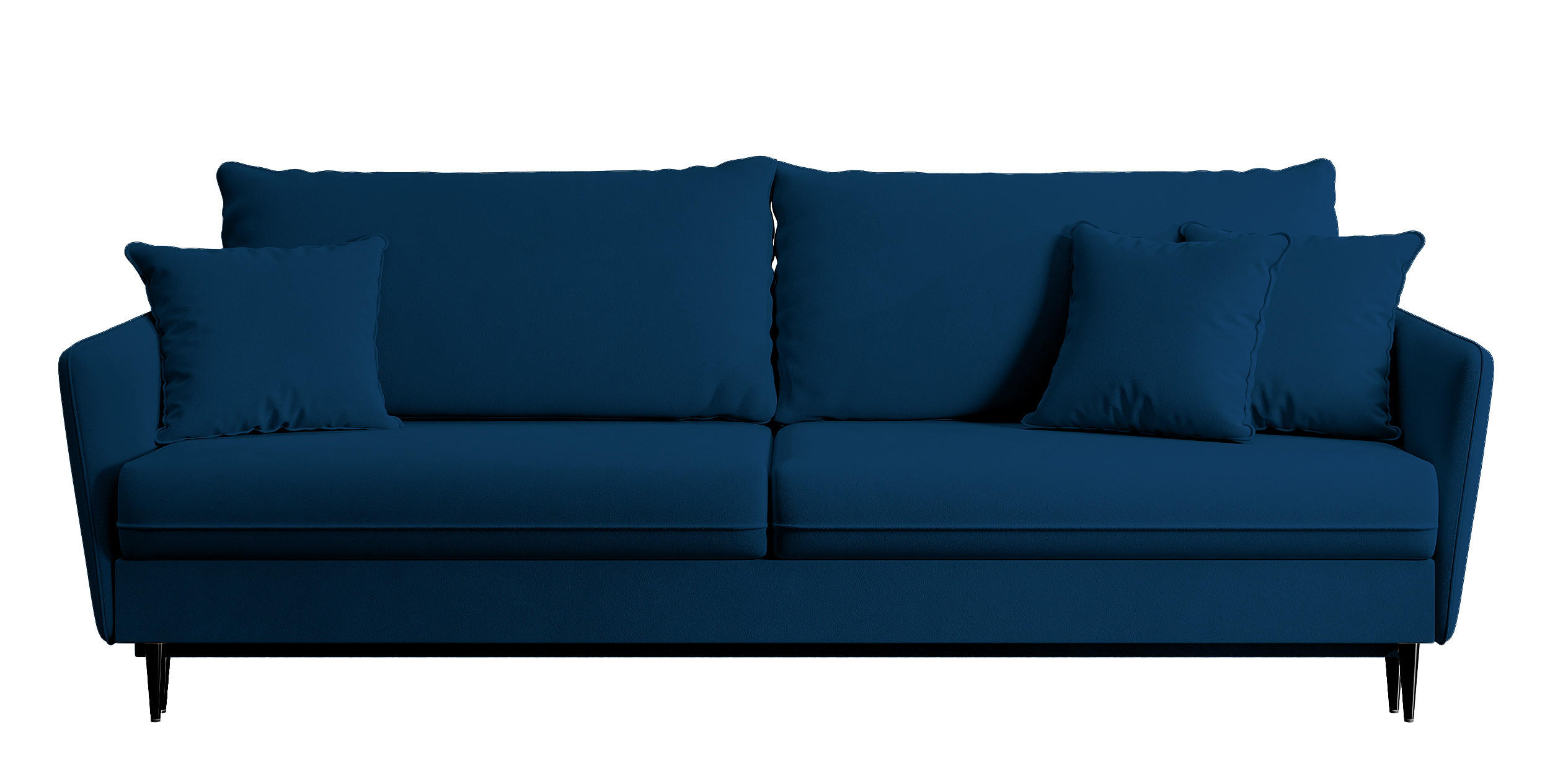 SCHLAFSOFA Volio Dunkelblau schwarzen Beinen - Schwarz/Dunkelblau, Textil/Metall (221/90/100cm) - Selsey