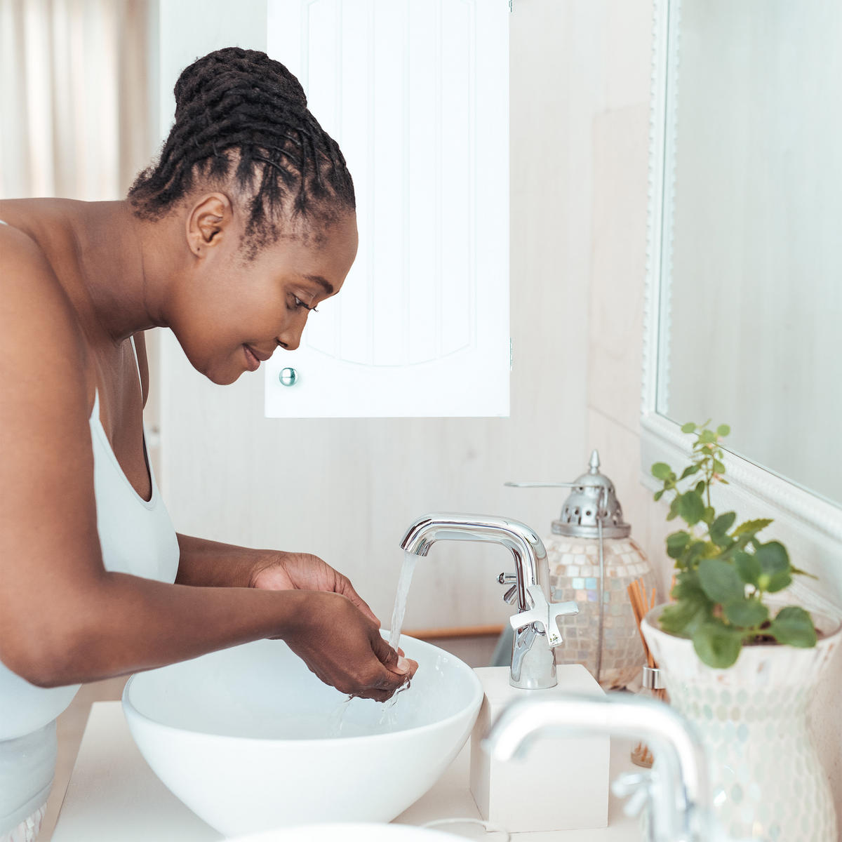 BADEZIMMERSCHRANK - Weiß, Holzwerkstoff (30/60/20.5cm) - Relaxdays