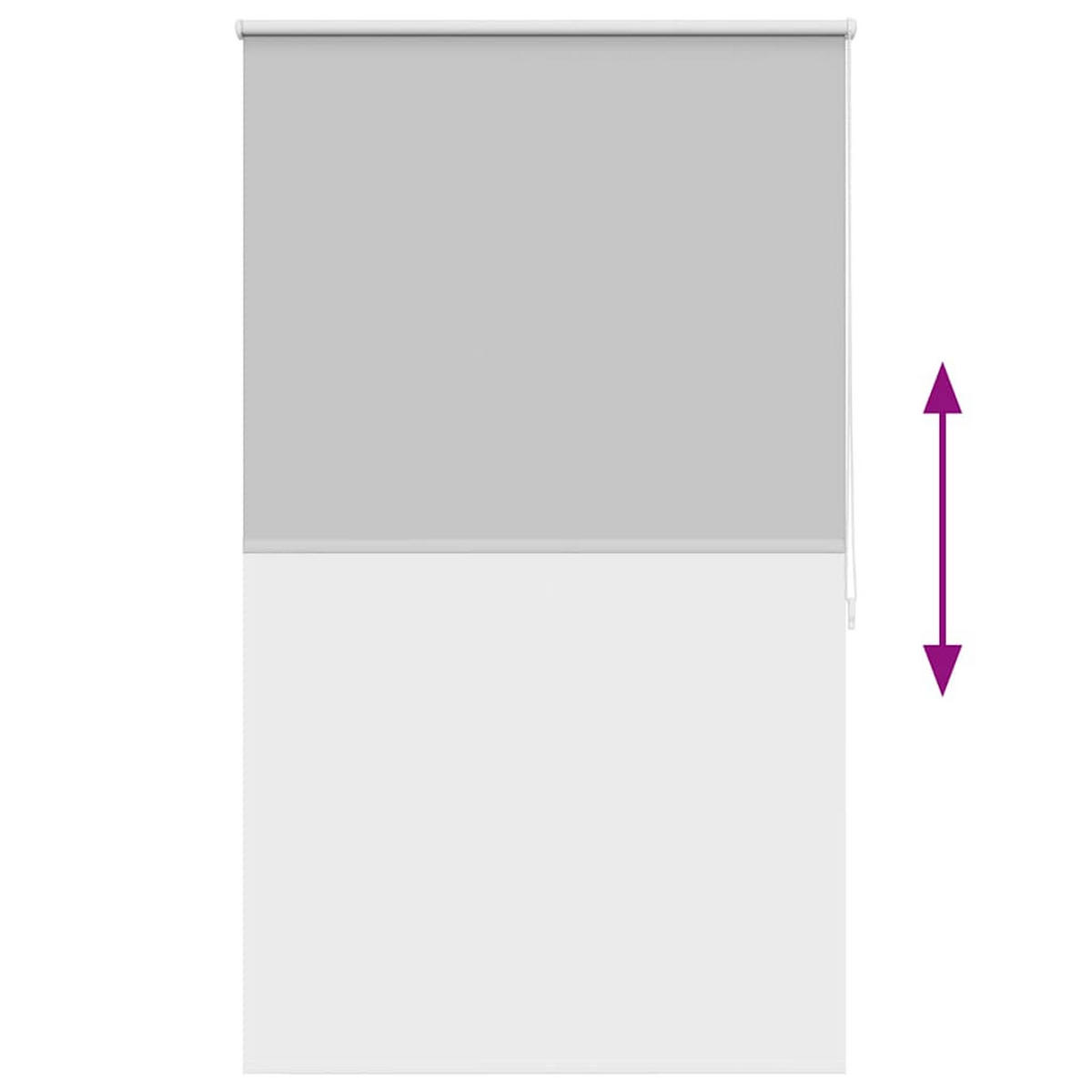 VERDUNKELUNGSROLLO 124,4/175 cm Stoffbreite 120 cm aus Polyester Grau - Grau, Textil (120/175cm) - vidaXL