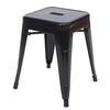 HOCKER METALL Schwarz - Schwarz, Metall (39/46/39cm) - MCW