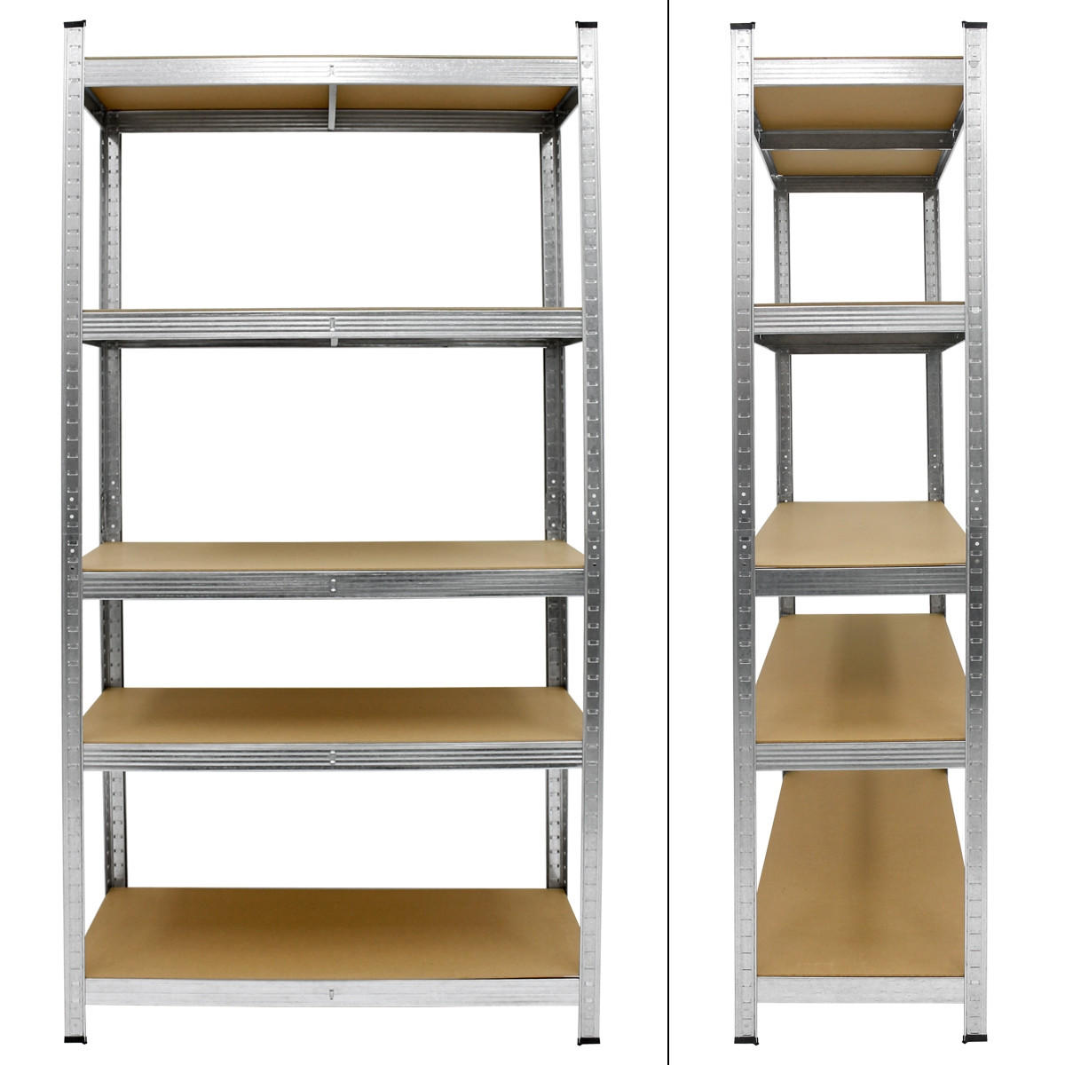 LAGERREGAL - Silberfarben, Holzwerkstoff (30/170/70cm) - ECD-Germany
