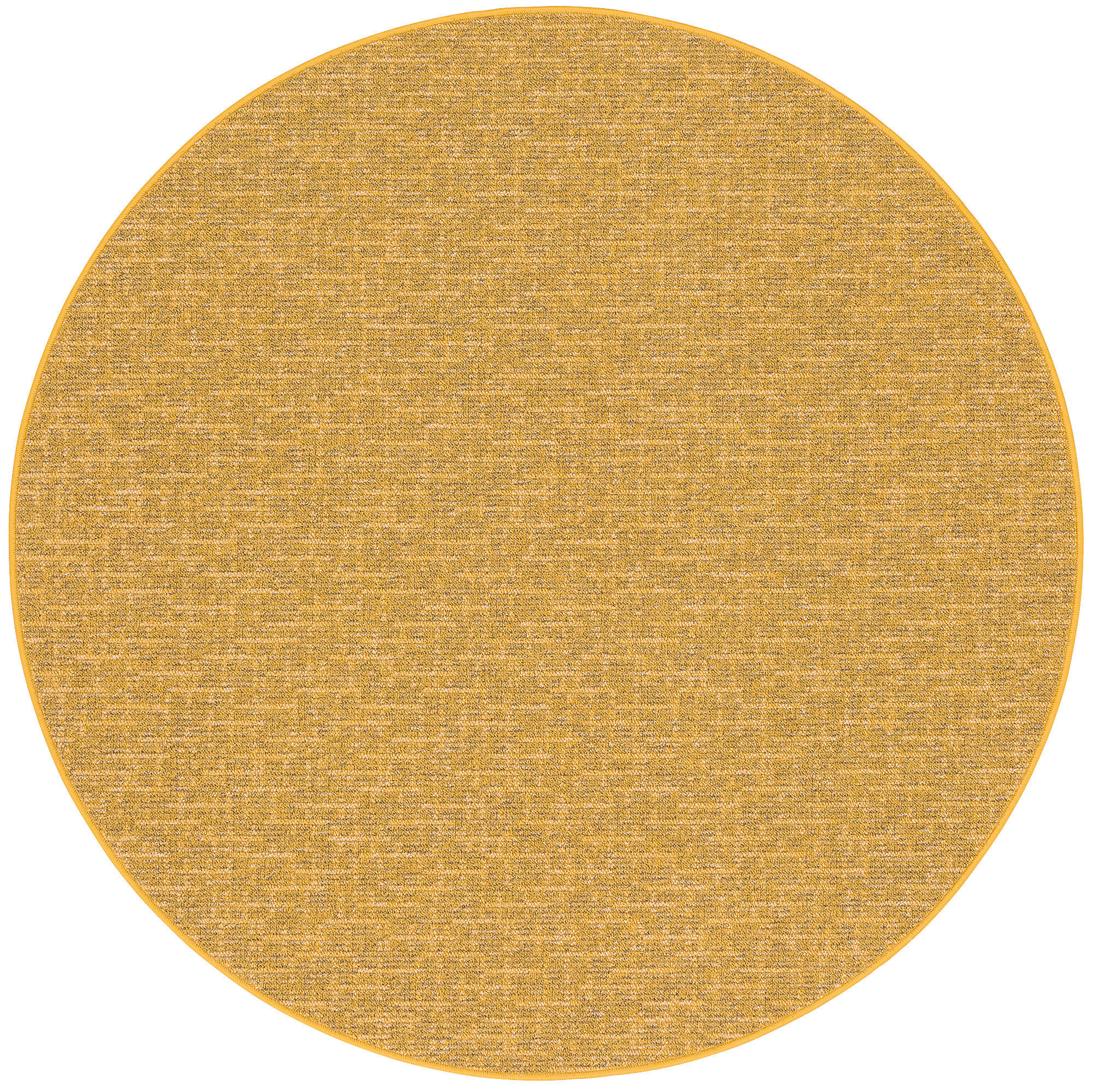 SCHLINGEN DESIGNER TEPPICH NIVA RUND - Currygelb, Textil (200/200cm) - Snapstyle