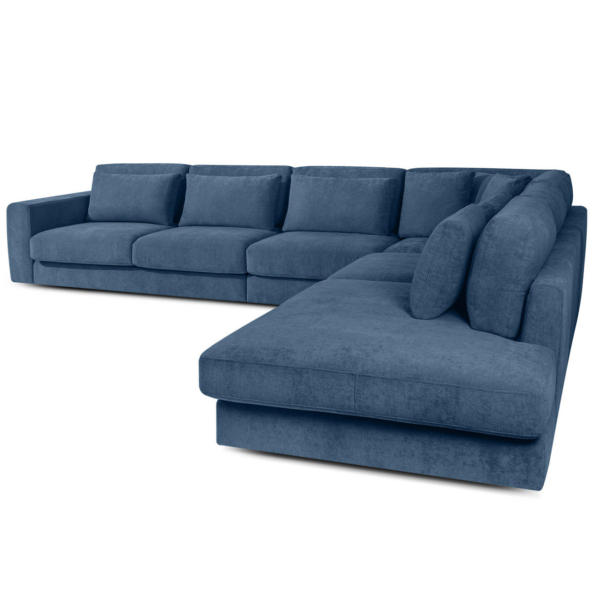 ECKSOFA XL rechts VERUS - Dunkelblau, Holz/Holzwerkstoff (377/328cm) - KONSIMO®
