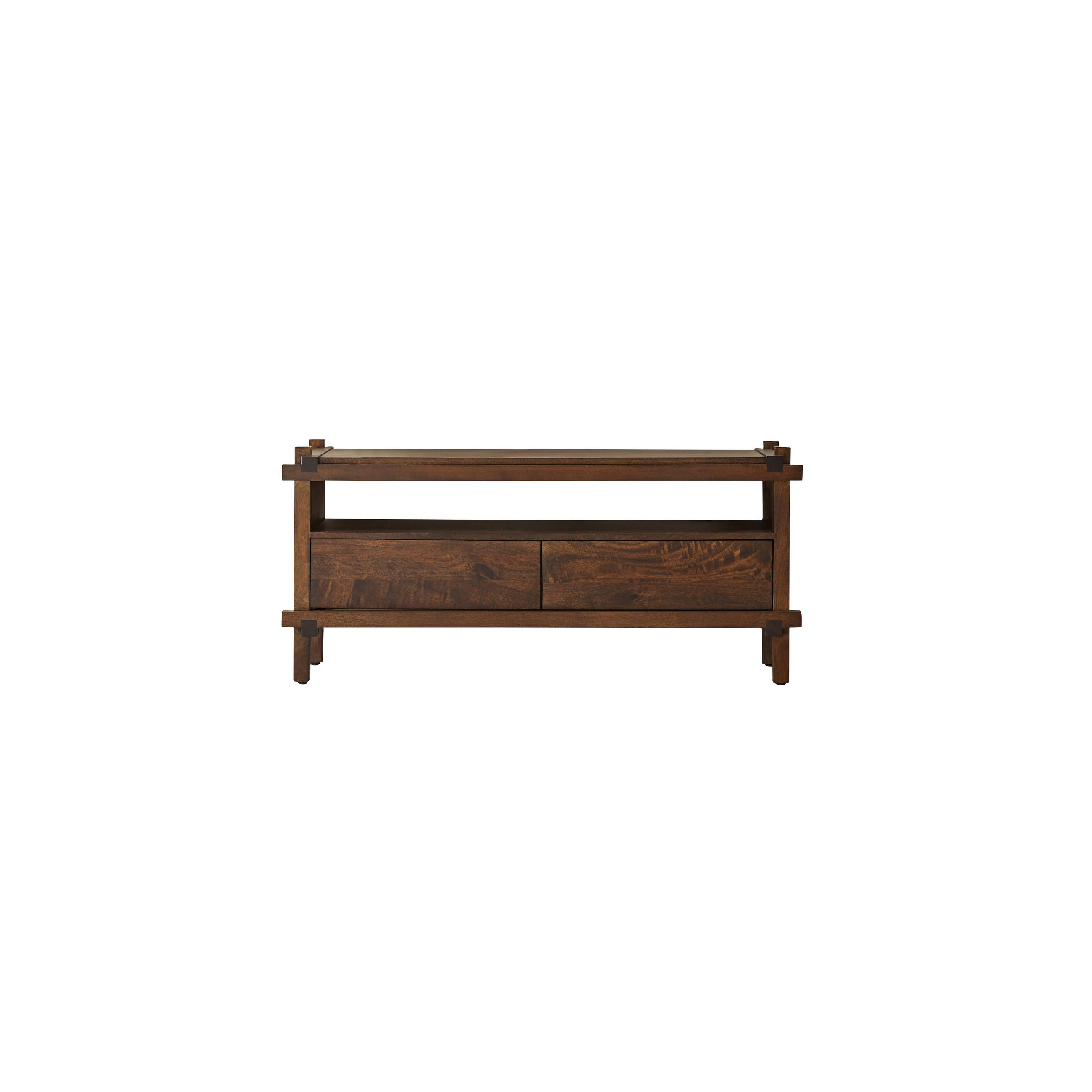 Tikamoon Tv-Schrank Dunkelbraun 121x56x40 cm