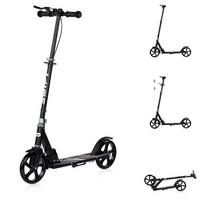 KINDERROLLER Swift klappbar schwarz Anti-Rutsch-Griffe Hinterradbremse ABEC-7 - Schwarz, Metall (82/38/90cm) - Chipolino